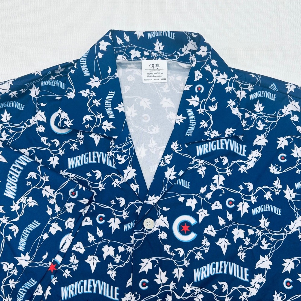 Chicago Cubs Wrigleyville Hawaiian Shirt XL Blue Hornitos Promo MLB Baseball